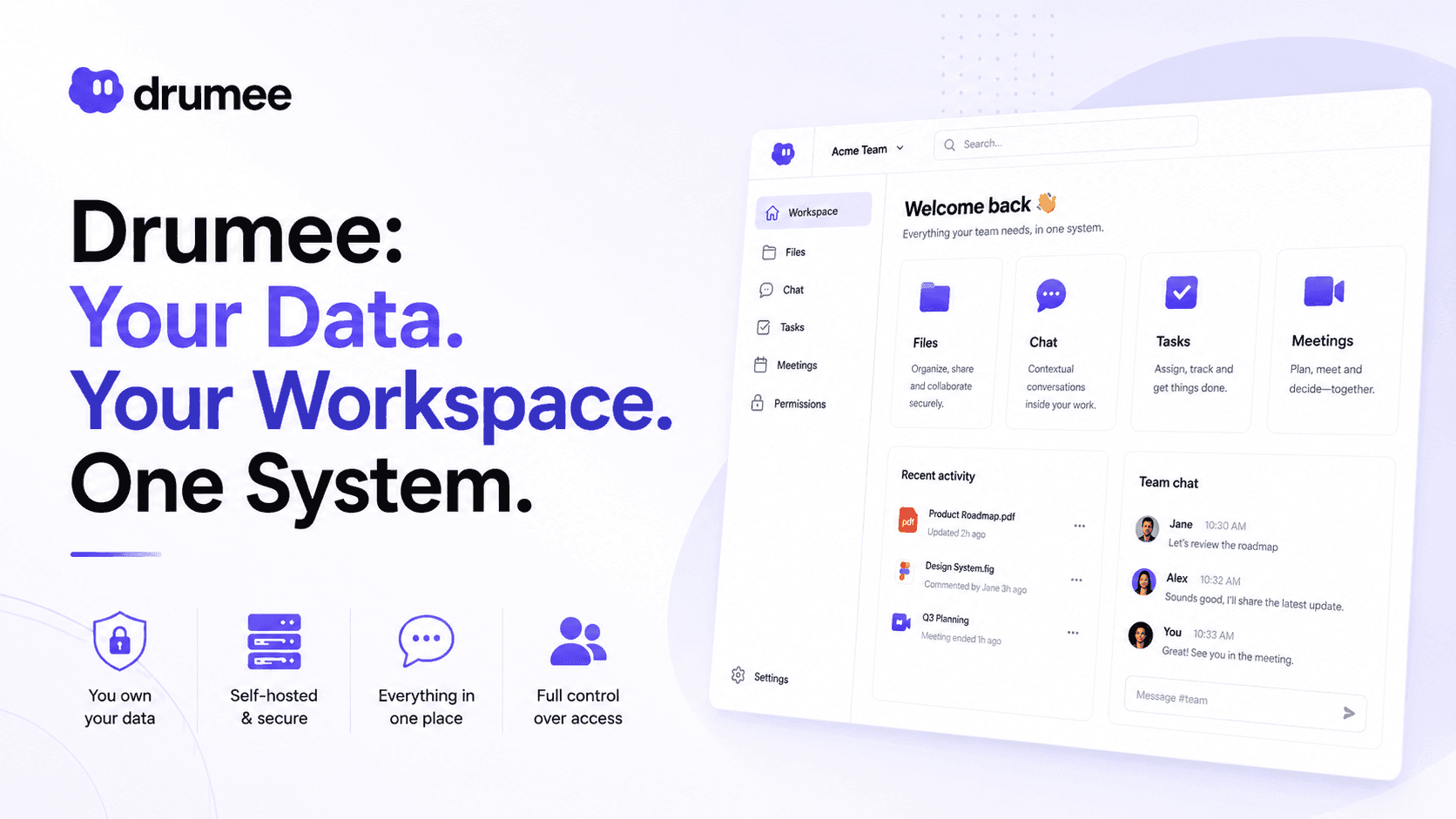 Drumee - Your Sovereign Data Infrastructure. Built to be yours!